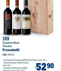 Metro Cassetta Rossi Toscana Frescobaldi offerta
