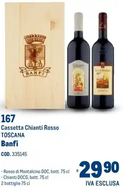 Metro Cassetta Chianti Rosso TOSCANA Banfi offerta