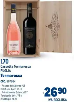 Metro Cassetta Tormaresca PUGLIA Tormaresca offerta