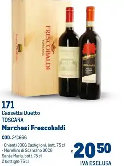 Metro Cassetta Duetto TOSCANA Marchesi Frescobaldi offerta