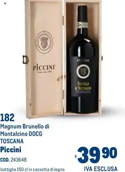 Metro Magnum Brunello di Montalcino DOCG TOSCANA Piccini offerta