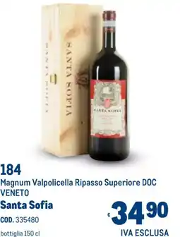 Metro Magnum Valpolicella Ripasso Superiore DOC VENETO Santa Sofia offerta