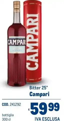 Metro Bitter 25° Campari offerta