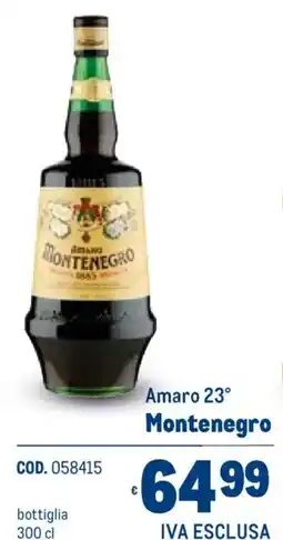 Metro Amaro 23° Montenegro offerta