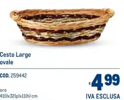 Metro Cesto Large ovale offerta
