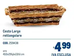Metro Cesto Large rettangolare offerta