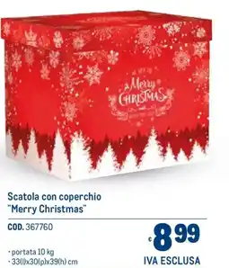 Metro Scatola con coperchio "Merry Christmas" offerta