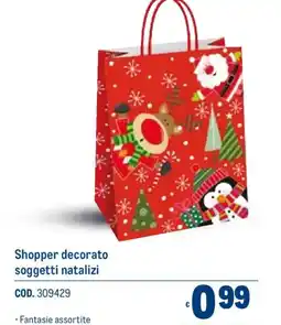Metro Shopper decorato soggetti natalizi offerta