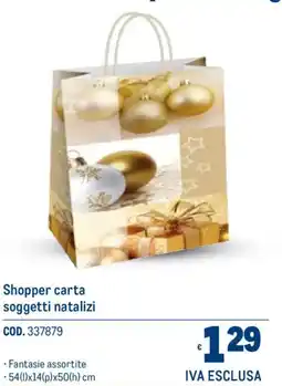 Metro Shopper carta soggetti natalizi offerta