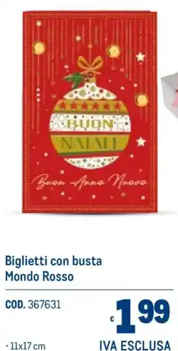 Metro Biglietti con busta Mondo Rosso offerta