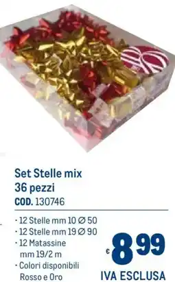 Metro Set Stelle mix 36 pezzi offerta