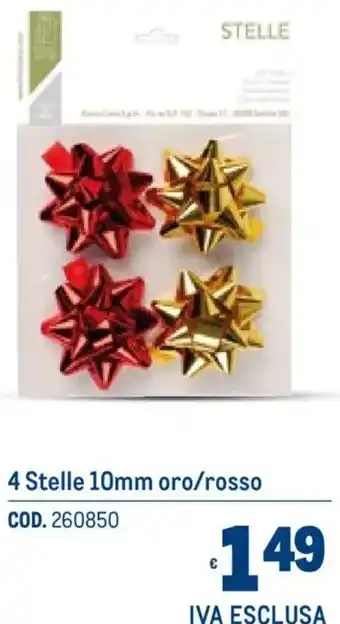 Metro 4 Stelle 10mm oro/rosso offerta