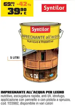 OBI Impregnante all'acqua per legno Syntilor offerta