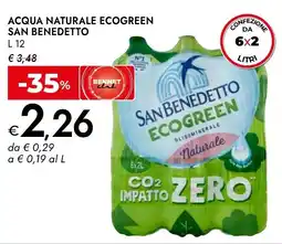 Bennet Acqua naturale ecogreen SAN BENEDETTO offerta