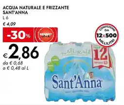Bennet Acqua naturale e frizzante SANT'ANNA offerta