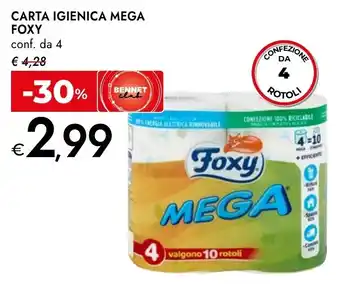 Bennet Carta igienica mega FOXY offerta