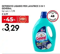 Bennet Detersivo liquido per lavatrice 5 in 1 GENERAL offerta