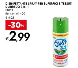 Bennet Disinfettante spray per superfici e tessuti d'arredo 3 in 1 OUST offerta