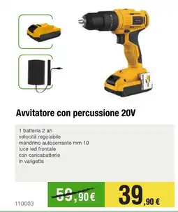 Handy fai da te Avvitatore con percussione 20V offerta