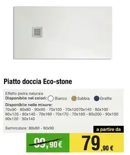 Handy fai da te Piatto doccia Eco-stone offerta