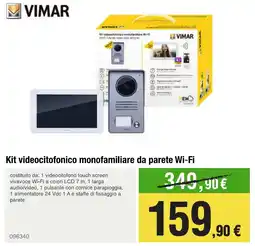 Handy fai da te VIMAR Kit videocitofonico monofamiliare da parete Wi-Fi offerta