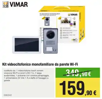 Handy fai da te VIMAR Kit videocitofonico monofamiliare da parete Wi-Fi offerta