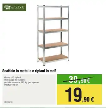 Handy fai da te Verdelook Scaffale in metallo e ripiani in mdf offerta