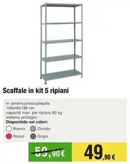 Handy fai da te Scaffale in kit 5 ripiani offerta