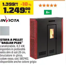 OBI Invicta stufa a pellet "daglan plus" offerta