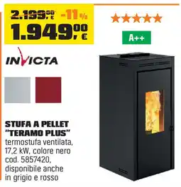 OBI Invicta stufa a pellet "teramo plus" offerta