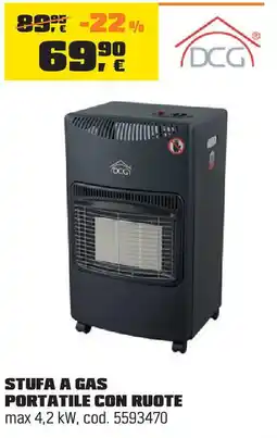 OBI DCG Stufa a gas portatile con ruote offerta