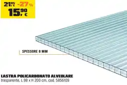 OBI Lastra policarbonato alveolare offerta