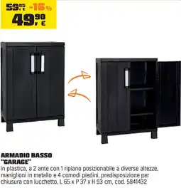 OBI Armadio basso "garage" offerta