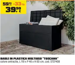 OBI Baule in plastica multiuso "toscana" offerta