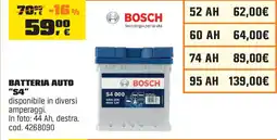OBI BOSCH BATTERIA AUTO "S4" offerta