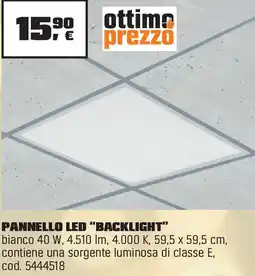 OBI ottime Pannello led "backlight" offerta
