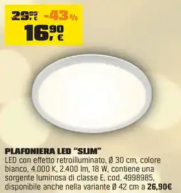 OBI Plafoniera led "slim" offerta