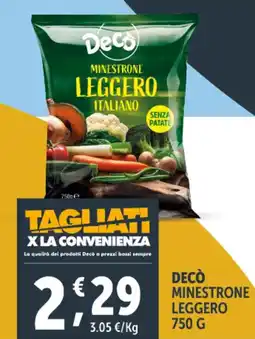 Deco Supermercati Decò minestrone leggero offerta