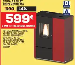 Bricofer Stufa a pellet zeudi ventilata offerta