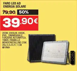 Bricofer Faro LED ad energia solare offerta