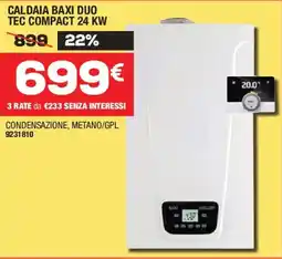 Bricofer Caldaia baxi duo tec compact 24 KW offerta