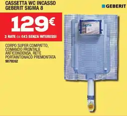 Bricofer Cassetta wc incasso geberit sigma 8 GEBERIT offerta