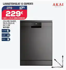 Bricofer Lavastoviglie 13 coperti AKAI offerta