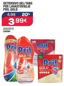 Bricofer Detersivo gel/tabs per lavastoviglie PRIL GOLD offerta