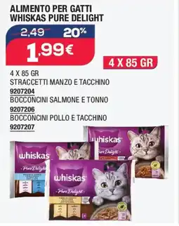Bricofer Alimento per gatti whiskas pure delight offerta