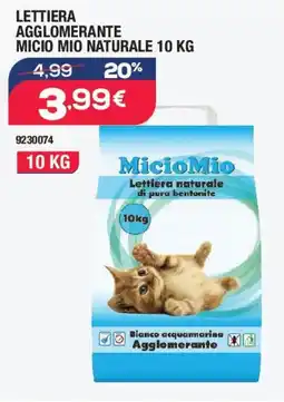 Bricofer Lettiera agglomerante micio mio naturale offerta