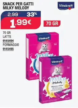 Bricofer Vitakraft snack per gatti milky melody offerta