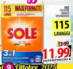 Il Genio Supermercato Sole fustone bianco splendende offerta