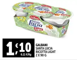 Gourmet Déco Galbani santa lucia ricotta light offerta