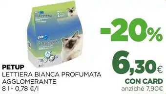 Petup lettiera bianca profumata agglomerante